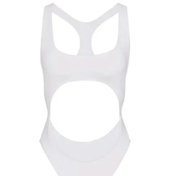 NWT Skims Cut‎ Out Monokini in Marble White Size XL - Picture 2 of 4